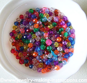 bowl of beads/Beads In Bowl for Jewelry Making Parties