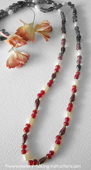 Garnet Necklace/changeable garnet necklace