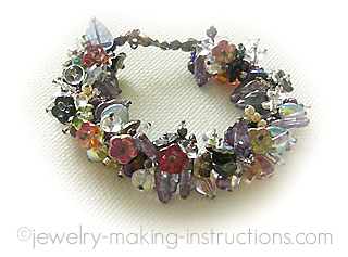 glass beads bracelet/Multi-colored Glass Beads Bracelet