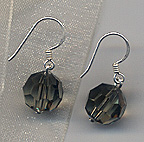 grey swarovski crystal earrings