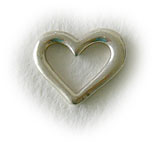 popular plain silver heart