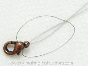 lobster clasp to wire/Attaching Clasp to Wire