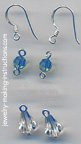 Earrings Supplies/blue swarovski austrian crystals