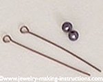 eye pins with beads/Eye Pins and Beads