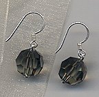 grey swarovski crystal earrings