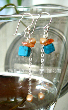 turquoise dangling earrings/Turquoise Dangling Earrings