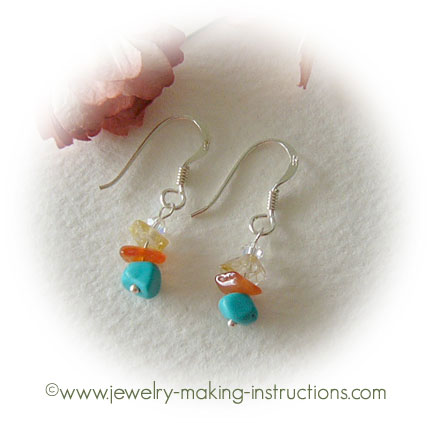 turquoise dangling earrings/Turquoise Dangling Earrings